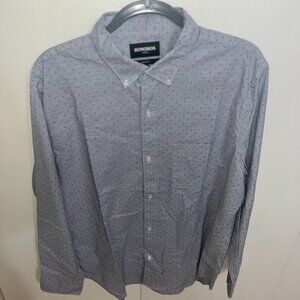 Bonobos Mens Button Down Large Short Blue with red polkadots